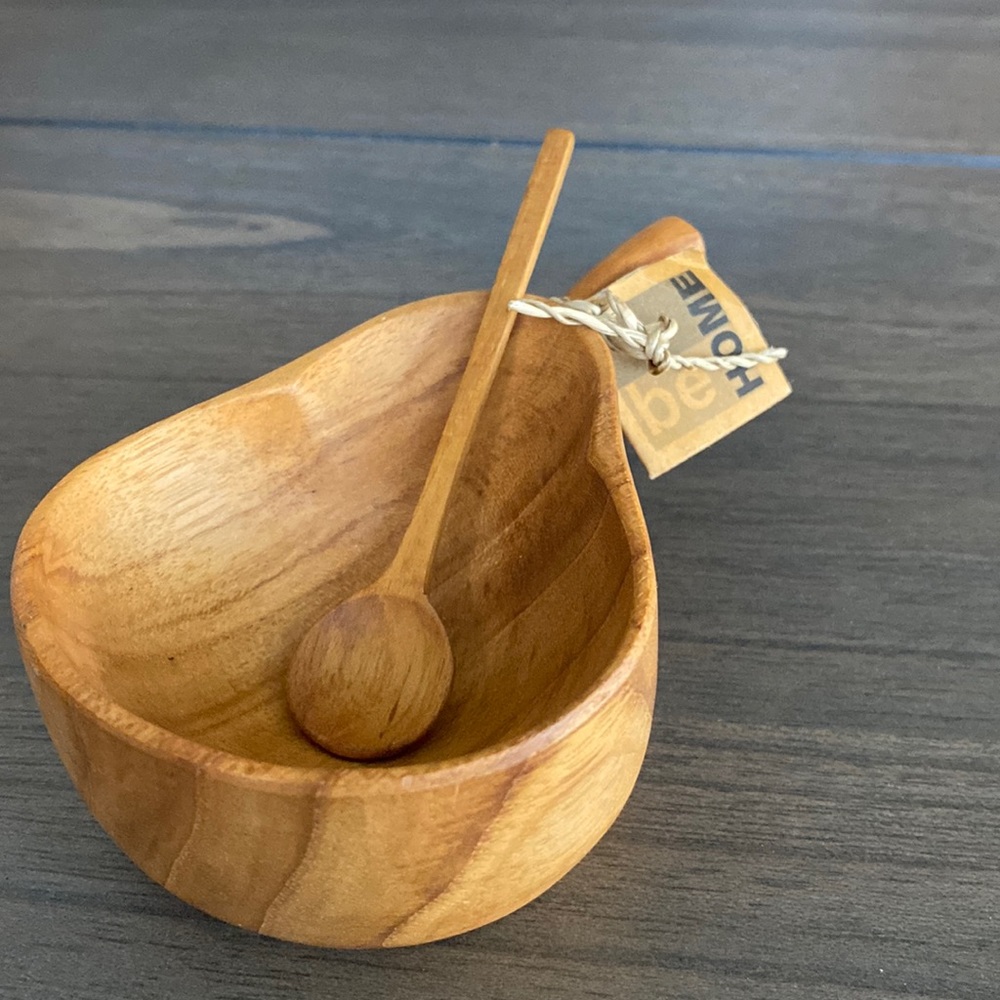 Be Home teak salt keeper
